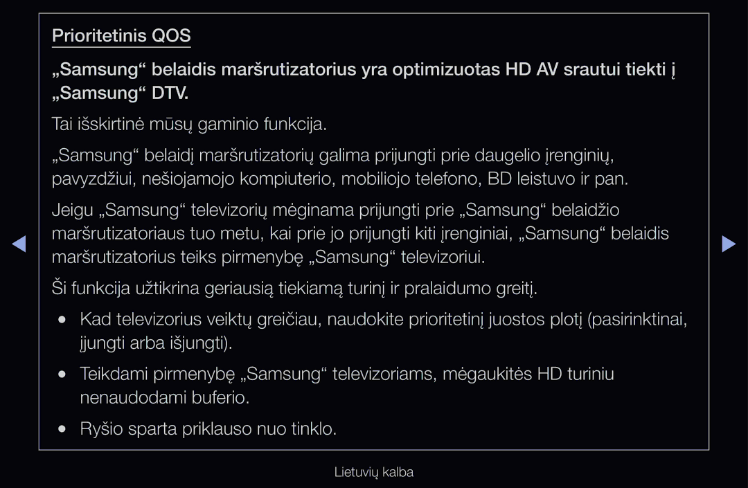 Samsung UE37D6000TWXXH, UE55D6200TSXZG, UE40D6200TSXZG, UE40D6000TWXXH, UE40D6500VSXXH, UE46D6510WSXZG manual Lietuvių kalba 