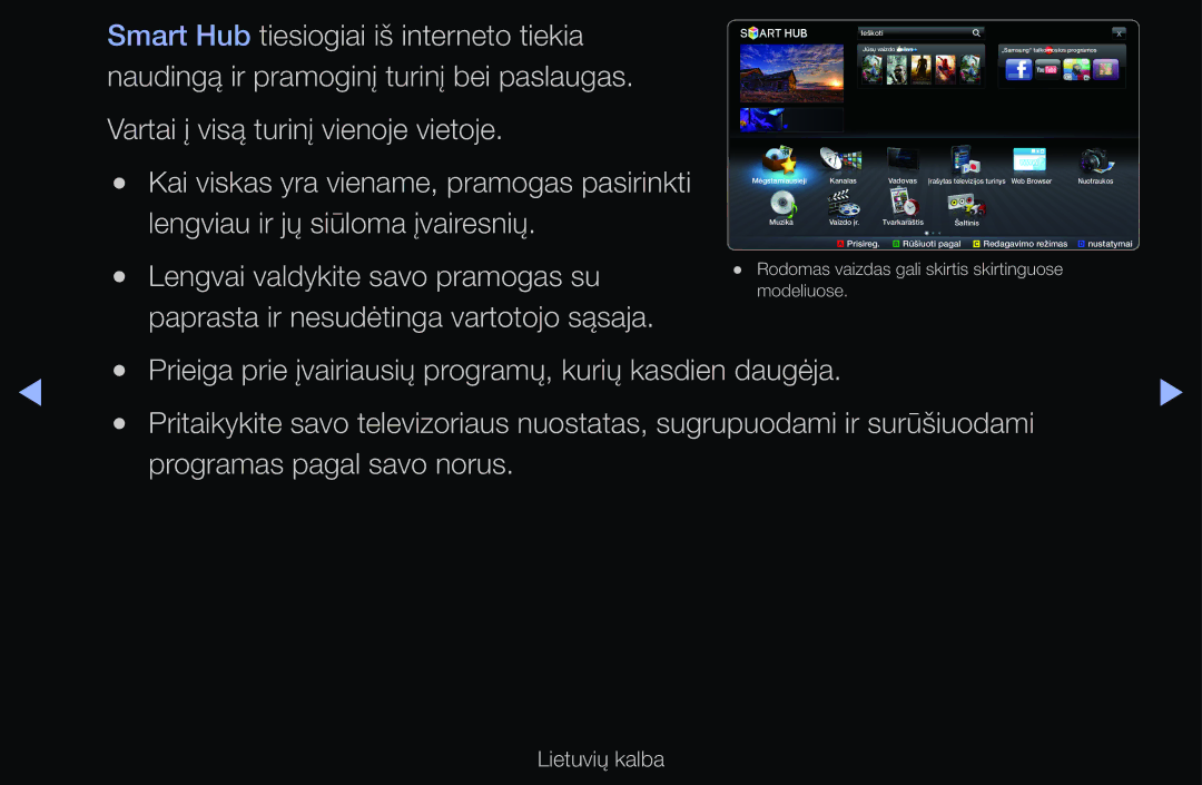 Samsung UE55D6000TWXXH, UE55D6200TSXZG, UE40D6200TSXZG, UE40D6000TWXXH Prisireg Rūšiuoti pagal Redagavimo režimas Nustatymai 