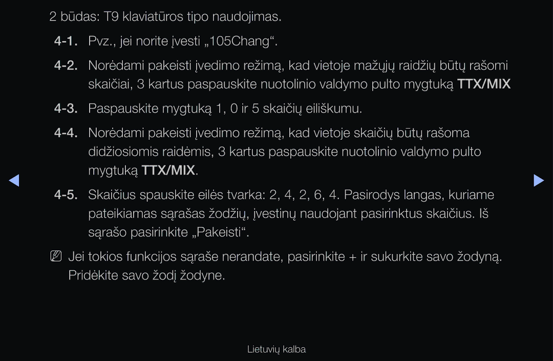 Samsung UE46D6570WSXXH, UE55D6200TSXZG, UE40D6200TSXZG, UE40D6000TWXXH, UE40D6500VSXXH, UE46D6510WSXZG manual Lietuvių kalba 