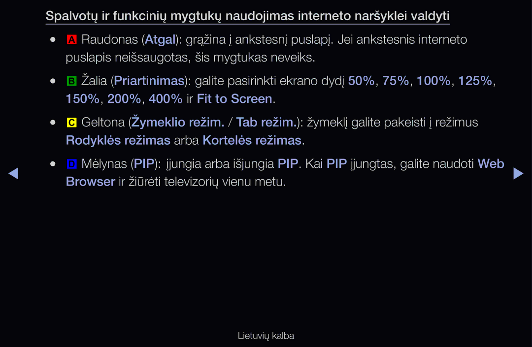 Samsung UE46D6500VSXXH, UE55D6200TSXZG, UE40D6200TSXZG, UE40D6000TWXXH manual Browser ir žiūrėti televizorių vienu metu 