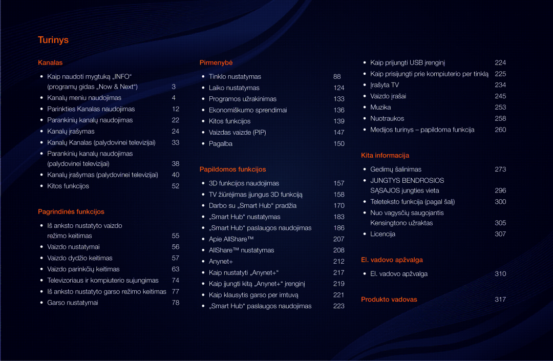 Samsung UE40D6000TWXXH, UE55D6200TSXZG, UE40D6200TSXZG, UE40D6500VSXXH, UE46D6510WSXZG, UE40D6500VSXZG, UE32D6510WSXXH Turinys 