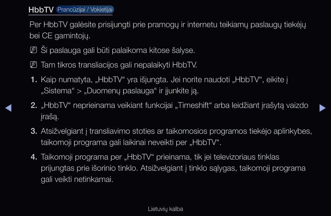 Samsung UE46D6000TWXXH, UE55D6200TSXZG, UE40D6200TSXZG, UE40D6000TWXXH, UE40D6500VSXXH manual Įrašą, Gali veikti netinkamai 