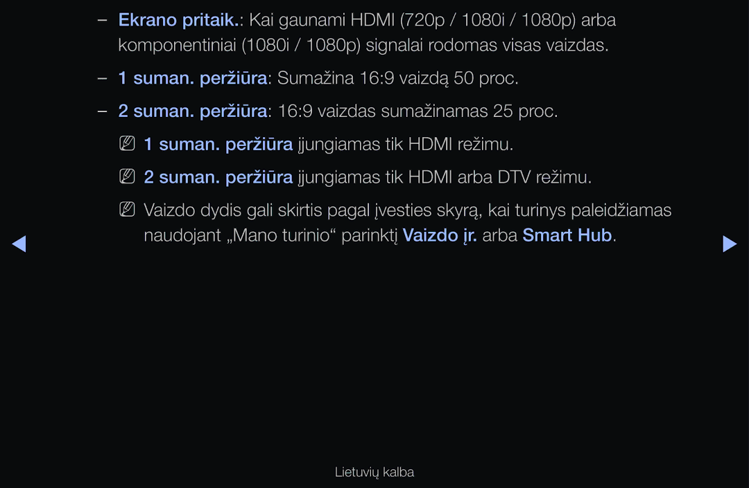 Samsung UE55D6100SWXXH, UE55D6200TSXZG, UE40D6200TSXZG, UE40D6000TWXXH, UE40D6500VSXXH, UE46D6510WSXZG manual Lietuvių kalba 