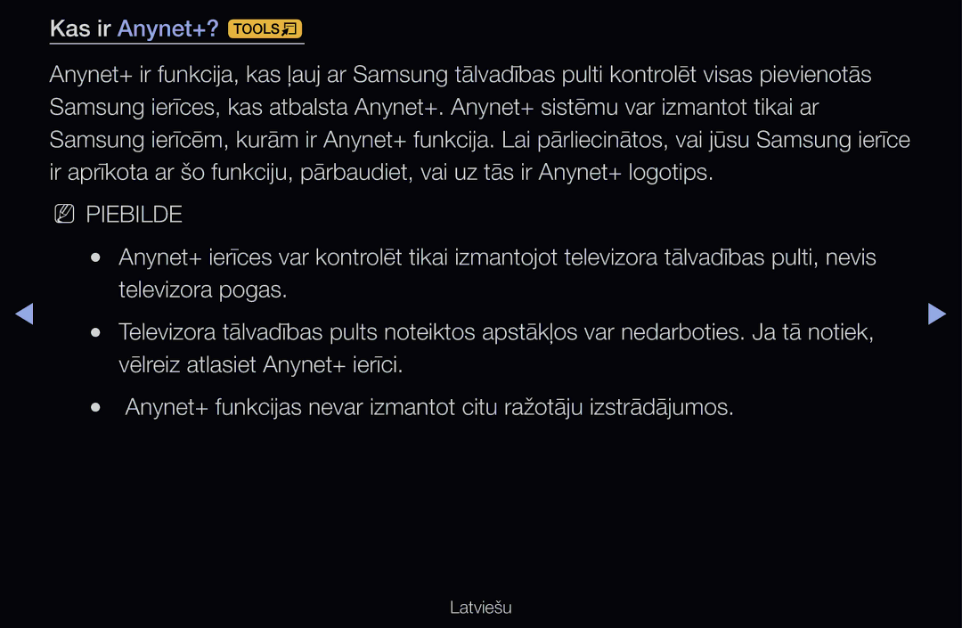 Samsung UE46D6510WSXZG, UE55D6200TSXZG, UE40D6200TSXZG, UE40D6000TWXXH, UE40D6500VSXXH, UE40D6500VSXZG manual Kas ir Anynet+? t 