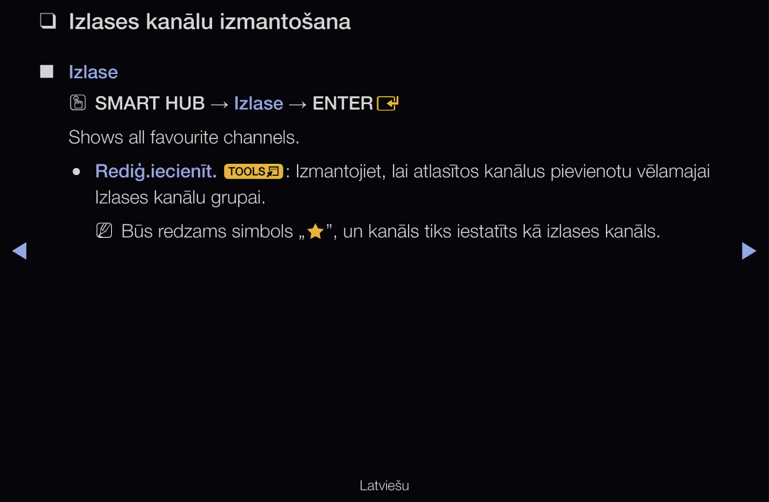 Samsung UE55D6570WSXXH, UE55D6200TSXZG, UE40D6200TSXZG, UE40D6000TWXXH, UE40D6500VSXXH manual Izlases kanālu izmantošana 