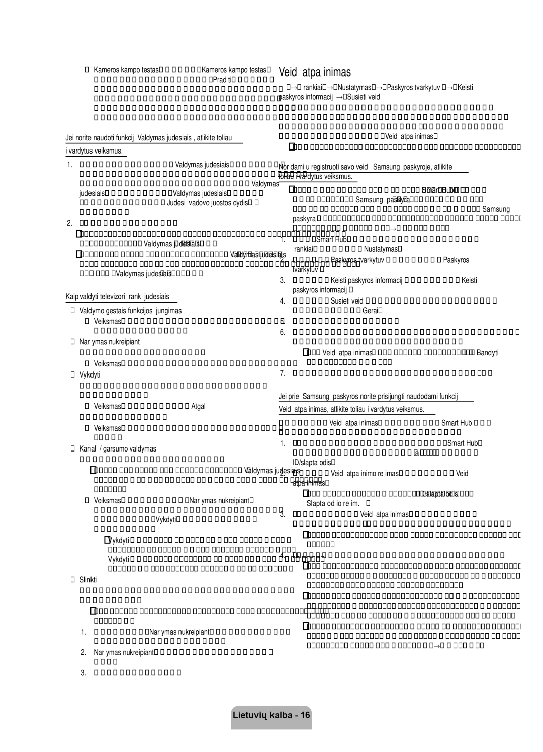 Samsung UE46ES7000SXXH, UE55ES7000SXXH, UE40ES7000SXXH manual Veidų atpažinimas, Valdykite televizorių rankomis, Kartą 