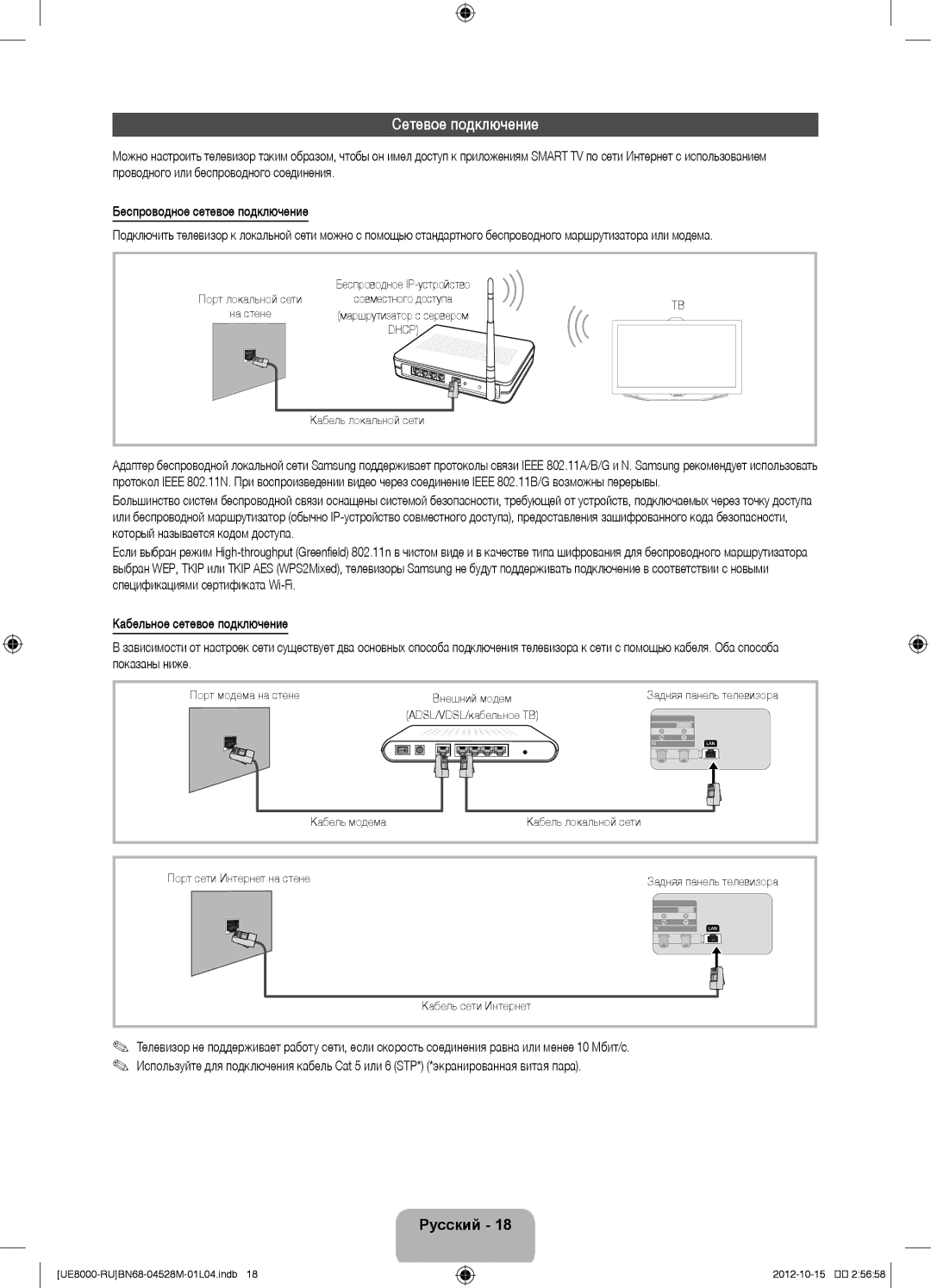 Samsung UE46ES8000SXRU Сетевое подключение, Проводного или беспроводного соединения, Который называется кодом доступа 