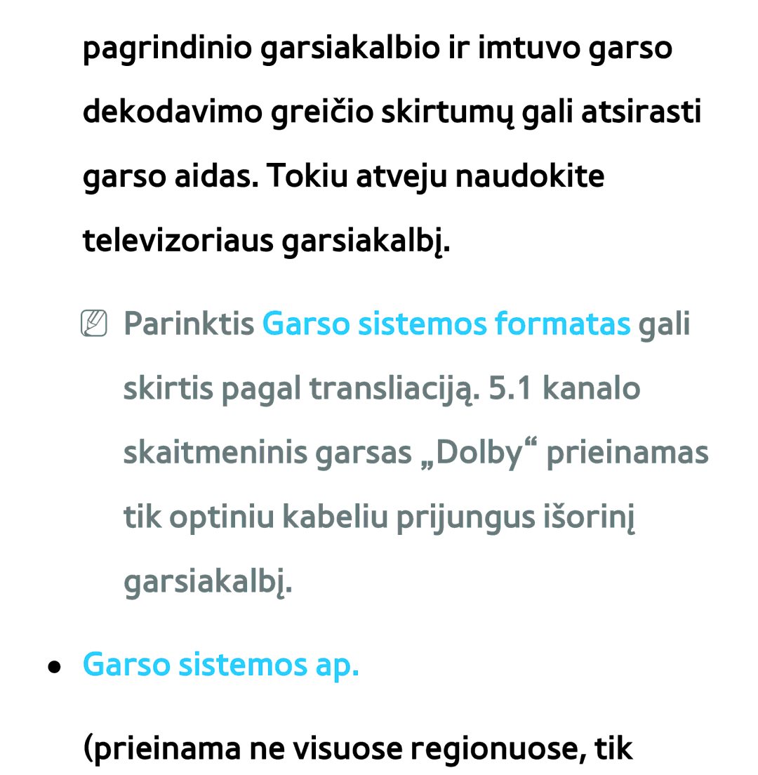 Samsung UE46ES7000SXXH, UE55ES8000SXXH, UE55ES7000SXXH, UE46ES8000SXXH, UE65ES8000SXXH Prieinama ne visuose regionuose, tik 