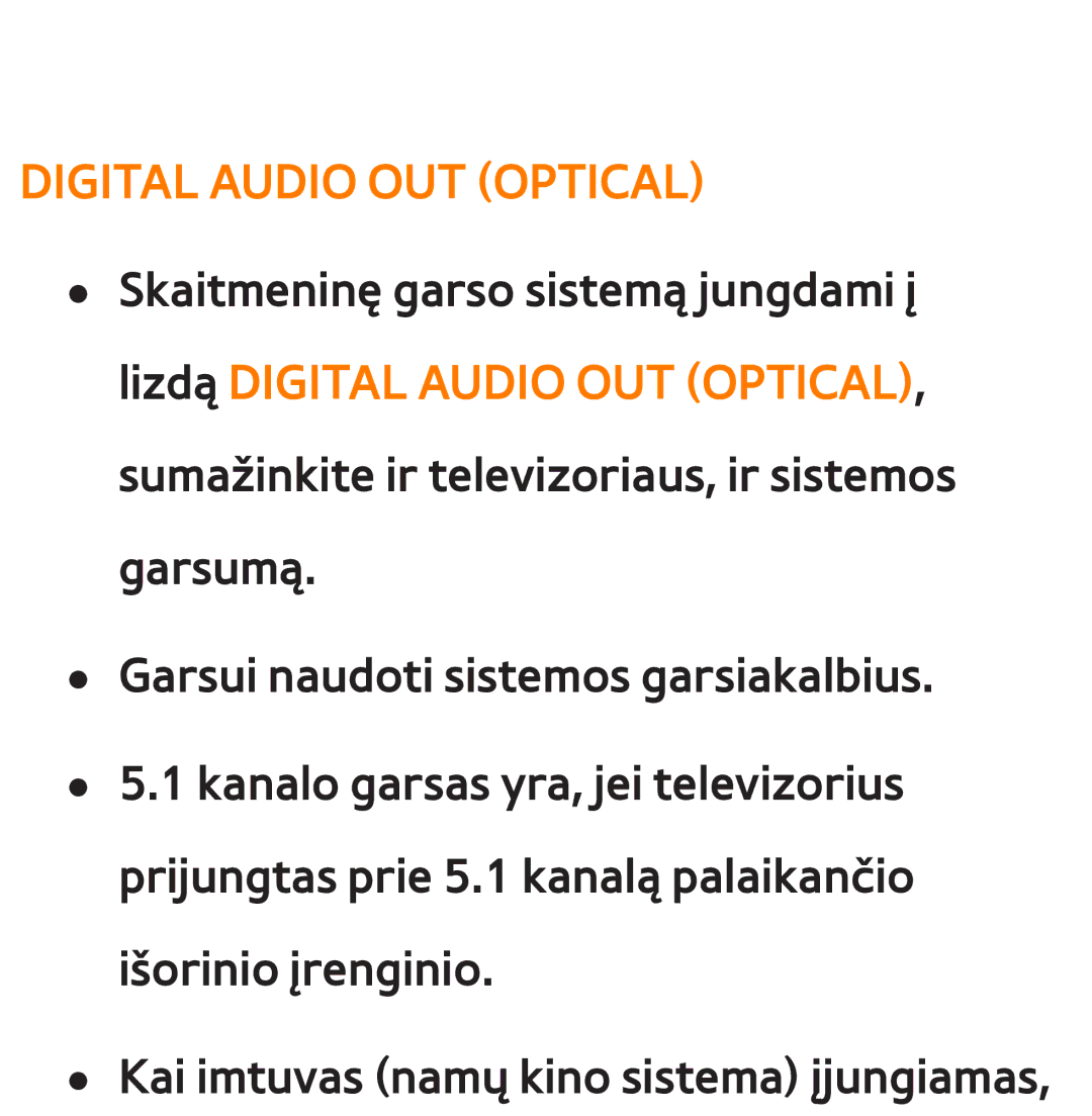 Samsung UE55ES8000SXXH, UE55ES7000SXXH, UE46ES8000SXXH, UE46ES7000SXXH, UE65ES8000SXXH manual Digital Audio OUT Optical 