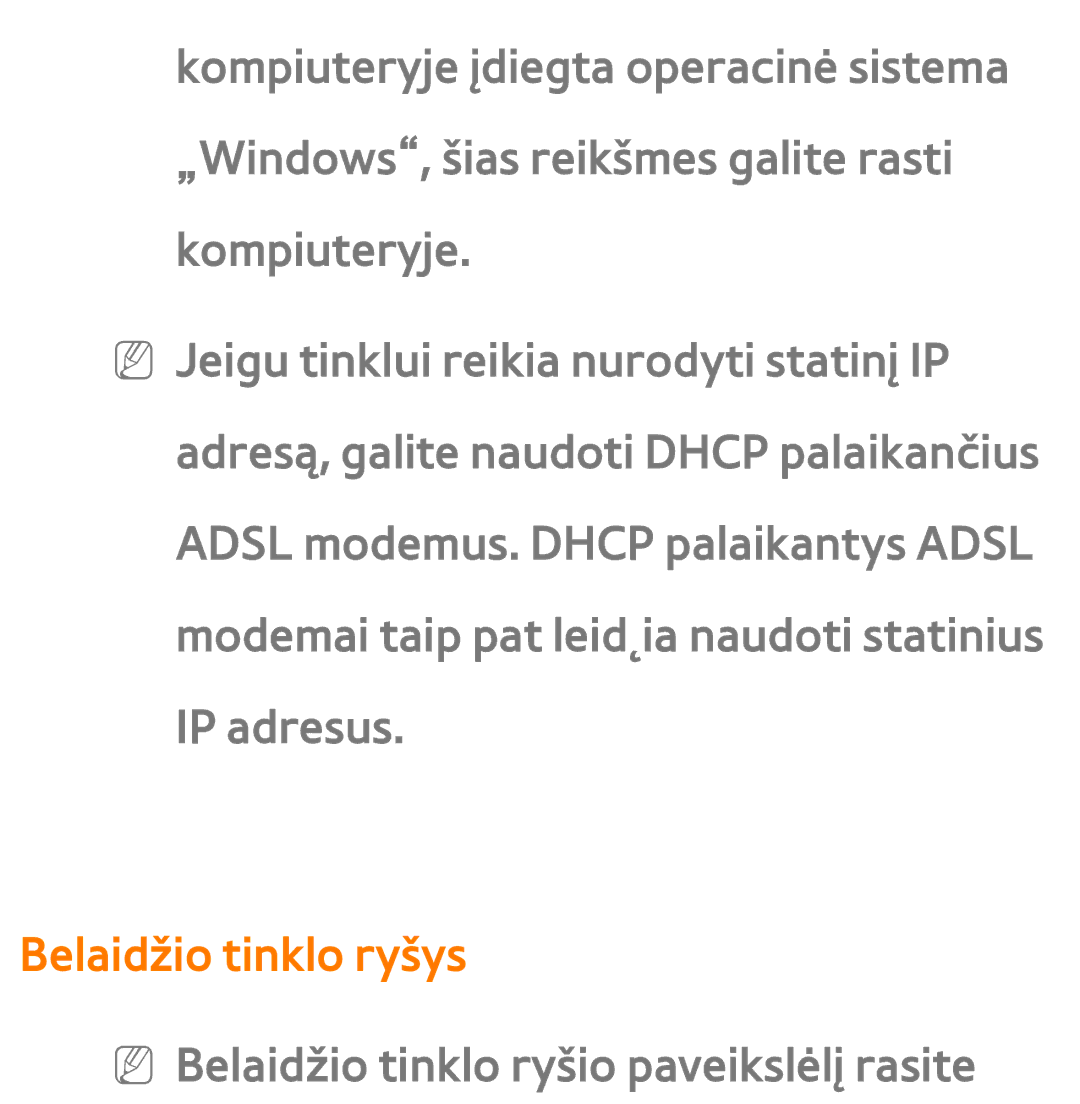 Samsung UE46ES8000SXXH, UE55ES8000SXXH, UE55ES7000SXXH Belaidžio tinklo ryšys, NN Belaidžio tinklo ryšio paveikslėlį rasite 