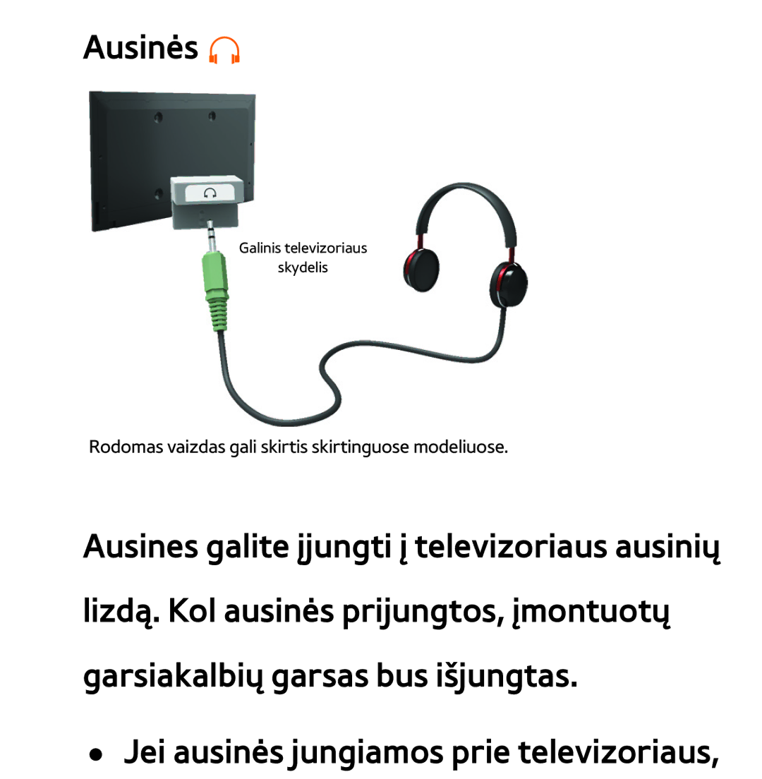 Samsung UE46ES7000SXXH, UE55ES8000SXXH, UE55ES7000SXXH, UE46ES8000SXXH, UE65ES8000SXXH, UE40ES8000SXXH manual Ausinės H 