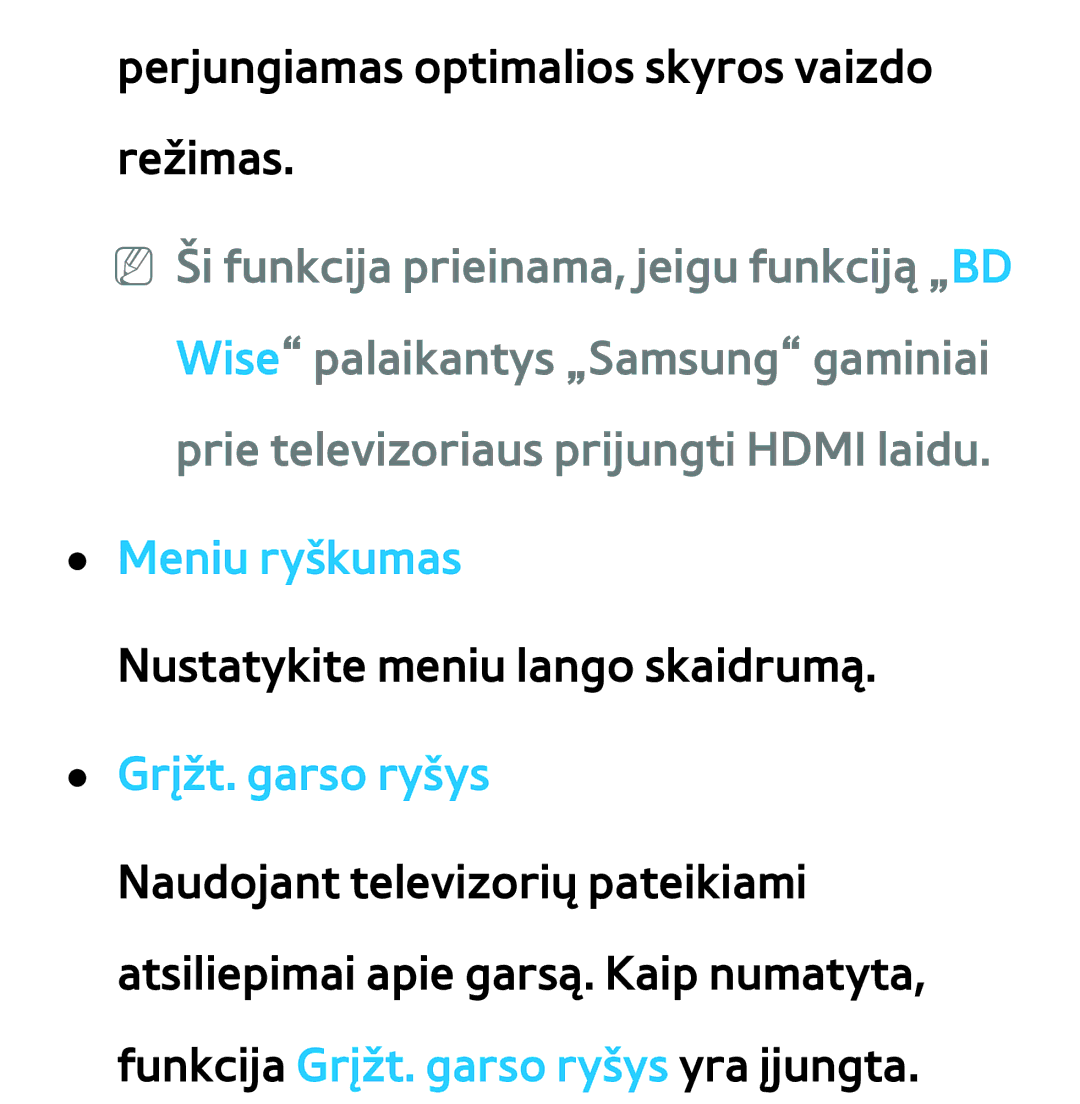 Samsung UE65ES8000SXXH, UE55ES8000SXXH, UE55ES7000SXXH, UE46ES8000SXXH, UE46ES7000SXXH, UE40ES8000SXXH manual Meniu ryškumas 