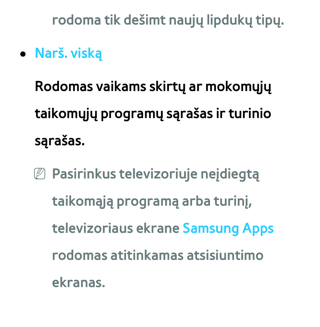 Samsung UE40ES8000SXXH, UE55ES8000SXXH, UE55ES7000SXXH, UE46ES8000SXXH Rodoma tik dešimt naujų lipdukų tipų. Narš. viską 