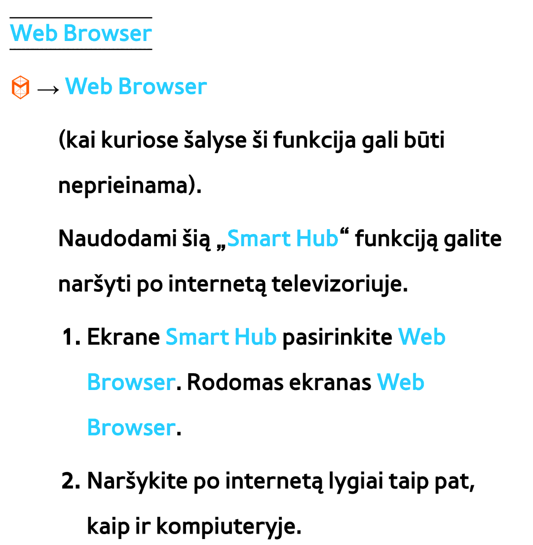 Samsung UE40ES7000SXXH, UE55ES8000SXXH, UE55ES7000SXXH, UE46ES8000SXXH, UE46ES7000SXXH manual Web Browser → Web Browser 