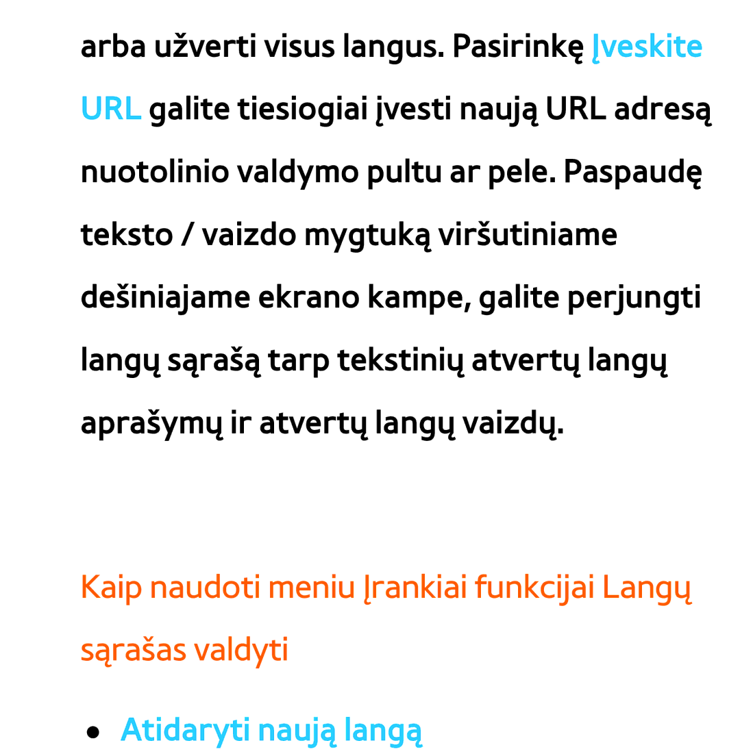 Samsung UE65ES8000SXXH, UE55ES8000SXXH Kaip naudoti meniu Įrankiai funkcijai Langų sąrašas valdyti, Atidaryti naują langą 