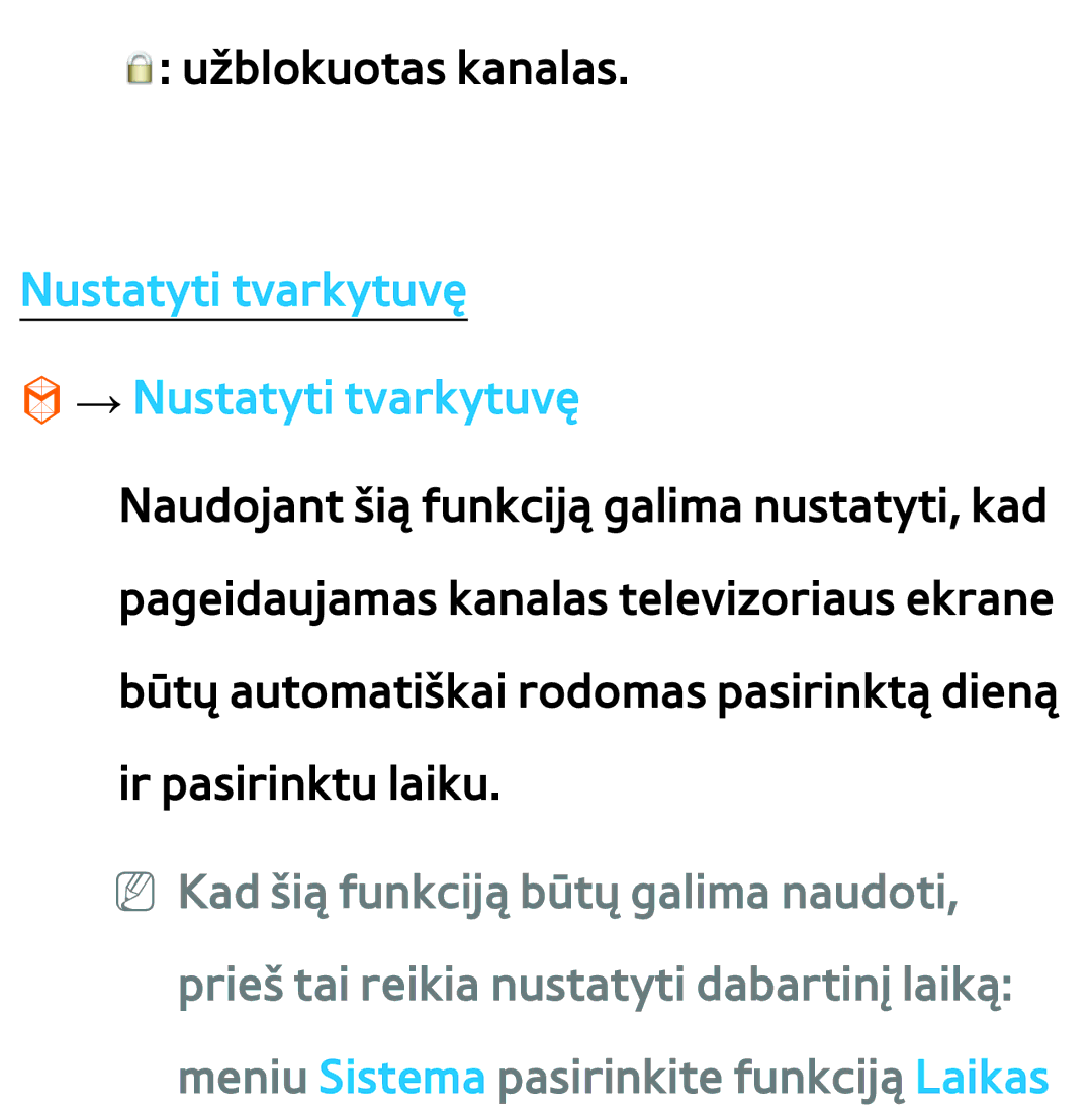 Samsung UE65ES8000SXXH, UE55ES8000SXXH, UE55ES7000SXXH, UE46ES8000SXXH manual Nustatyti tvarkytuvę → Nustatyti tvarkytuvę 