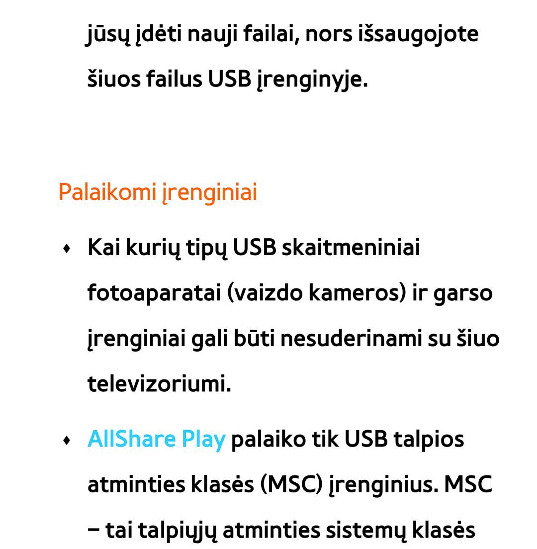 Samsung UE46ES7000SXXH, UE55ES8000SXXH, UE55ES7000SXXH, UE46ES8000SXXH, UE65ES8000SXXH, UE40ES8000SXXH Palaikomi įrenginiai 