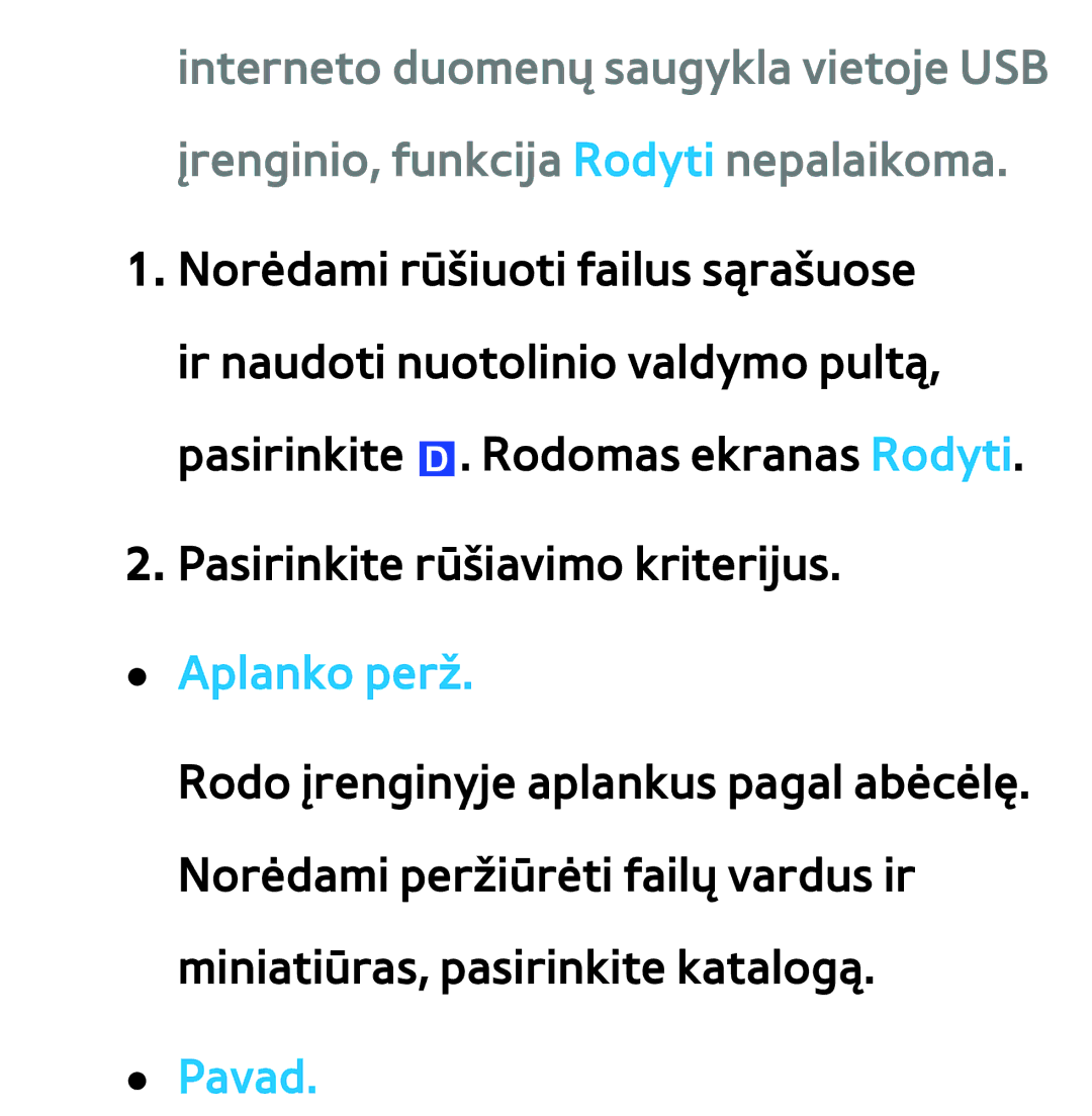 Samsung UE55ES8000SXXH, UE55ES7000SXXH, UE46ES8000SXXH, UE46ES7000SXXH, UE65ES8000SXXH, UE40ES8000SXXH Aplanko perž, Pavad 