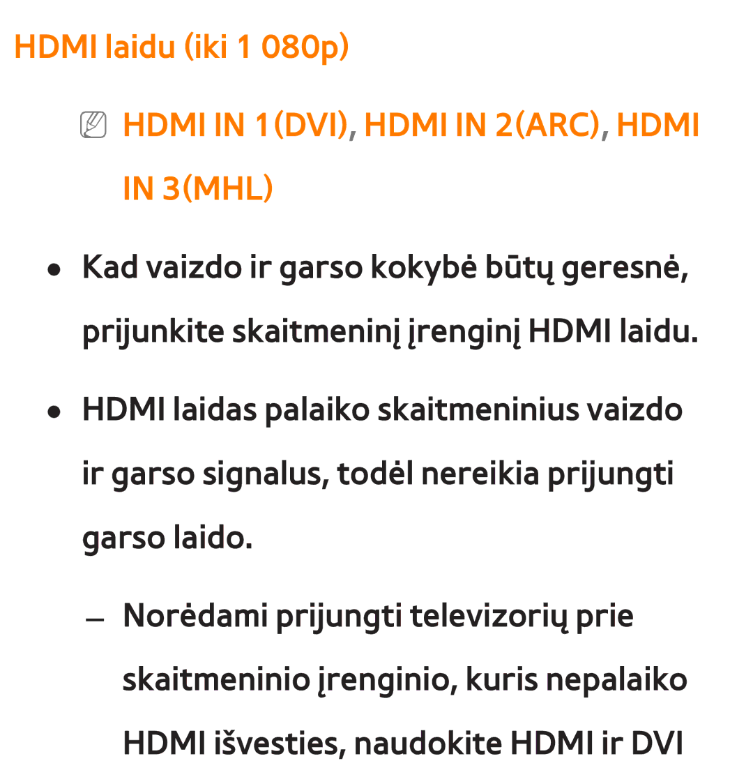 Samsung UE75ES9000SXXH, UE55ES8000SXXH, UE55ES7000SXXH Hdmi laidu iki 1 080p, NN Hdmi in 1DVI, Hdmi in 2ARC, Hdmi in 3MHL 