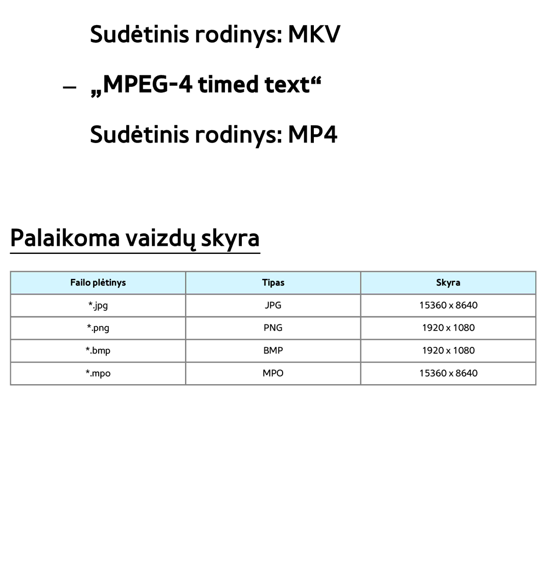 Samsung UE40ES7000SXXH, UE55ES8000SXXH, UE55ES7000SXXH, UE46ES8000SXXH, UE46ES7000SXXH, UE65ES8000SXXH manual „MPEG-4 timed text 