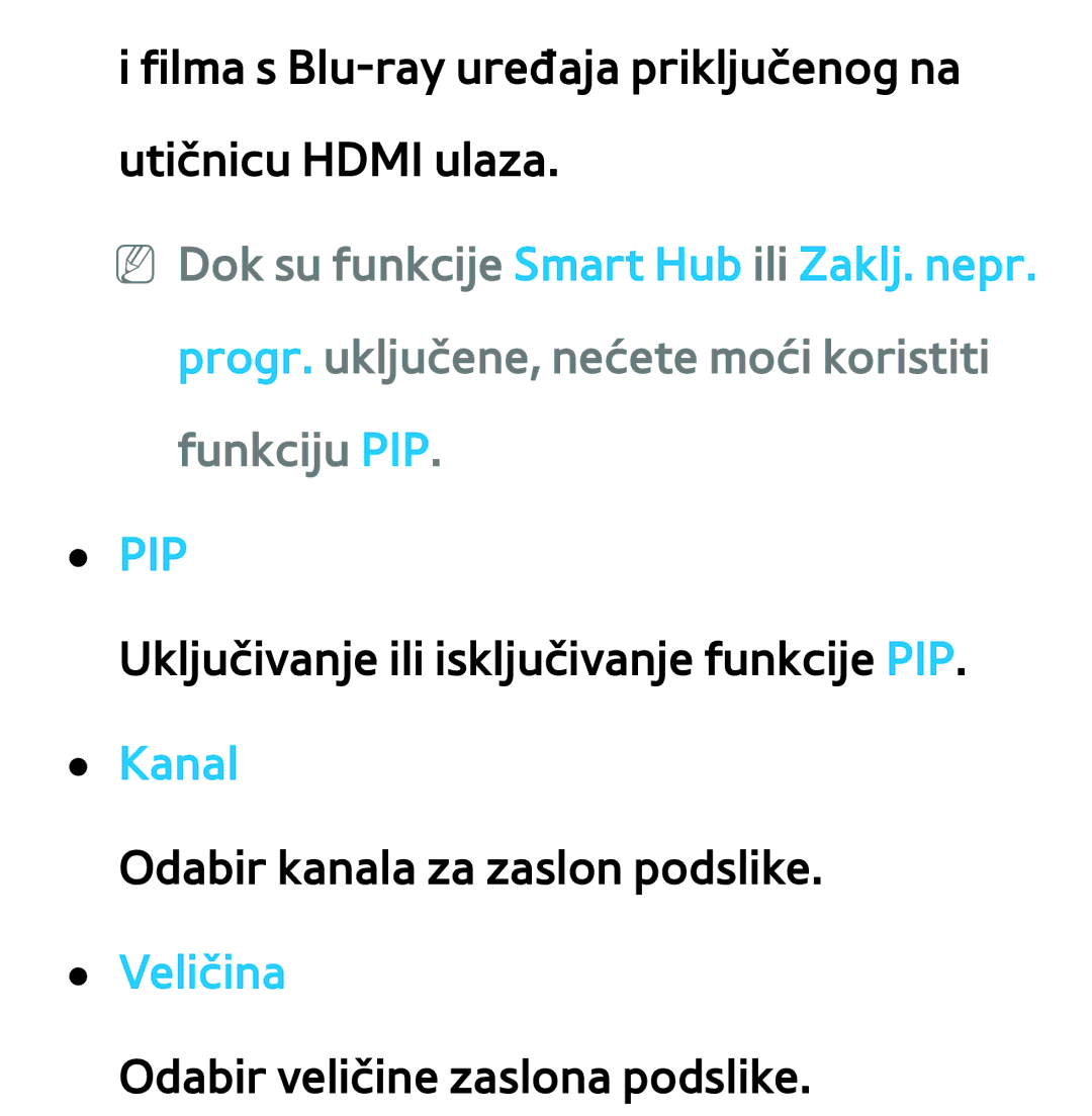 Samsung UE75ES9000SXXH, UE55ES8000SXXH, UE55ES7000SXXH manual Filma s Blu-ray uređaja priključenog na utičnicu Hdmi ulaza 