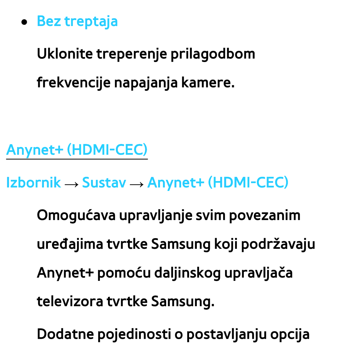 Samsung UE40ES8000SXXH, UE55ES8000SXXH, UE55ES7000SXXH, UE46ES8000SXXH, UE46ES7000SXXH, UE65ES8000SXXH manual Bez treptaja 