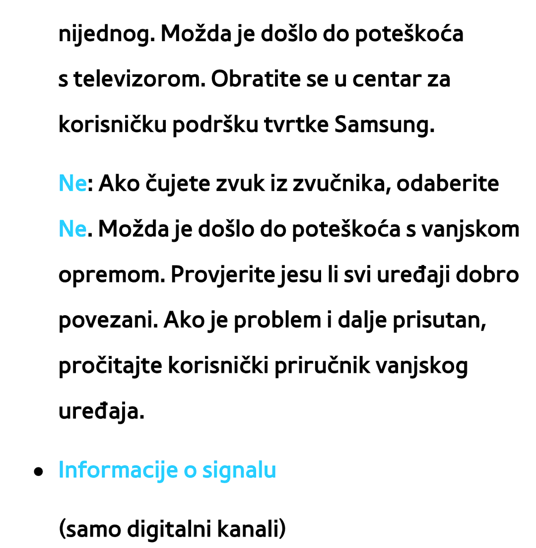 Samsung UE40ES7000SXXH, UE55ES8000SXXH, UE55ES7000SXXH, UE46ES8000SXXH, UE46ES7000SXXH, UE65ES8000SXXH Informacije o signalu 