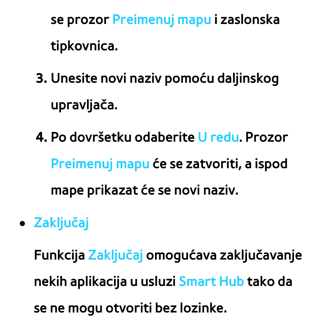 Samsung UE55ES8000SXXH, UE55ES7000SXXH, UE46ES8000SXXH, UE46ES7000SXXH, UE65ES8000SXXH, UE40ES8000SXXH manual Zaključaj 