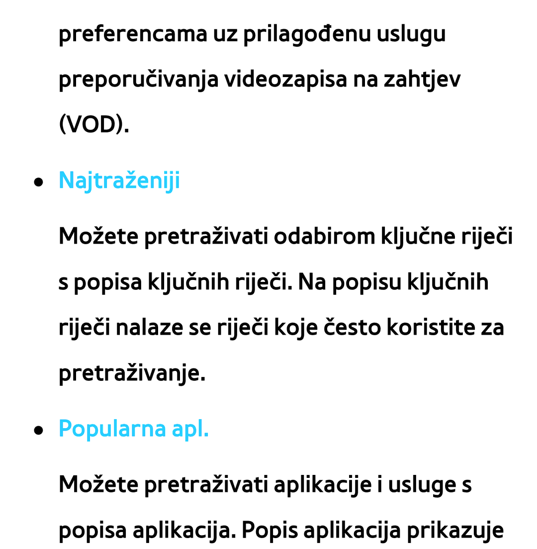 Samsung UE65ES8000SXXH, UE55ES8000SXXH, UE55ES7000SXXH, UE46ES8000SXXH, UE46ES7000SXXH manual Najtraženiji, Popularna apl 