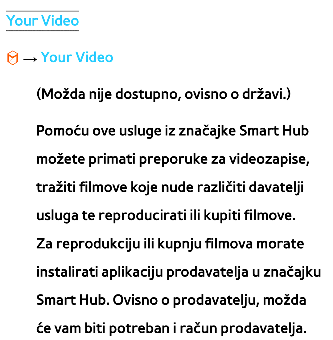 Samsung UE46ES7000SXXH, UE55ES8000SXXH, UE55ES7000SXXH, UE46ES8000SXXH, UE65ES8000SXXH, UE40ES8000SXXH Your Video → Your Video 