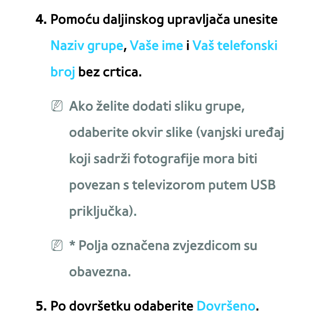 Samsung UE55ES8000SXXH, UE55ES7000SXXH, UE46ES8000SXXH, UE46ES7000SXXH, UE65ES8000SXXH manual Po dovršetku odaberite Dovršeno 