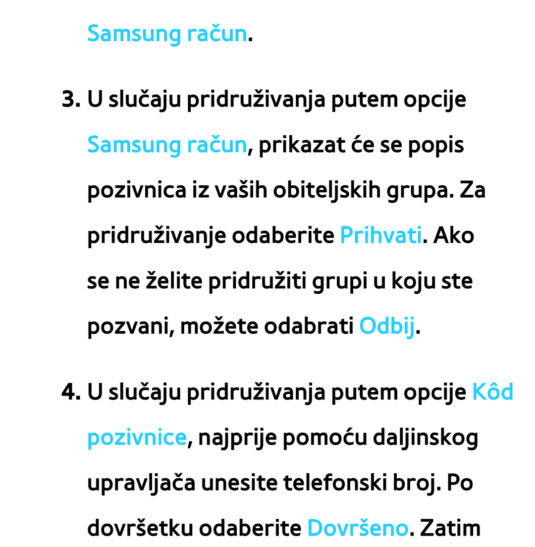 Samsung UE40ES7000SXXH, UE55ES8000SXXH, UE55ES7000SXXH, UE46ES8000SXXH, UE46ES7000SXXH, UE65ES8000SXXH manual Samsung račun 