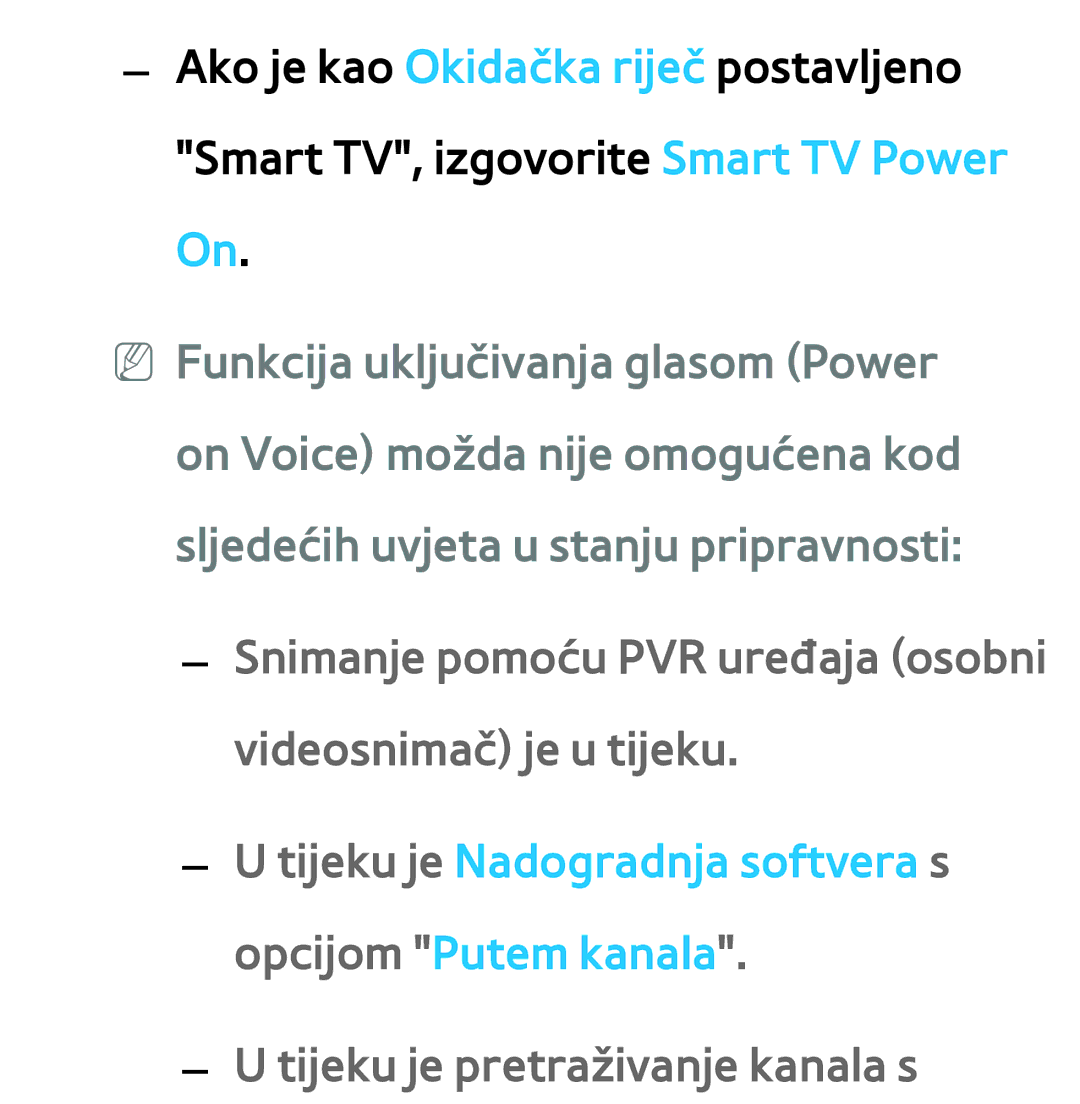 Samsung UE46ES8000SXXH, UE55ES8000SXXH, UE55ES7000SXXH, UE46ES7000SXXH Tijeku je Nadogradnja softvera s opcijom Putem kanala 