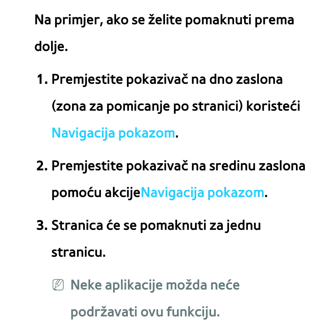 Samsung UE75ES9000SXXH, UE55ES8000SXXH, UE55ES7000SXXH, UE46ES8000SXXH NN Neke aplikacije možda neće podržavati ovu funkciju 