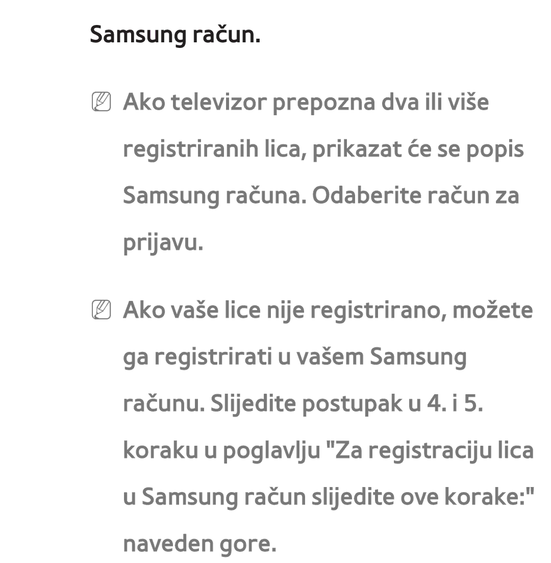 Samsung UE40ES7000SXXH, UE55ES8000SXXH, UE55ES7000SXXH, UE46ES8000SXXH, UE46ES7000SXXH, UE65ES8000SXXH manual Samsung račun 