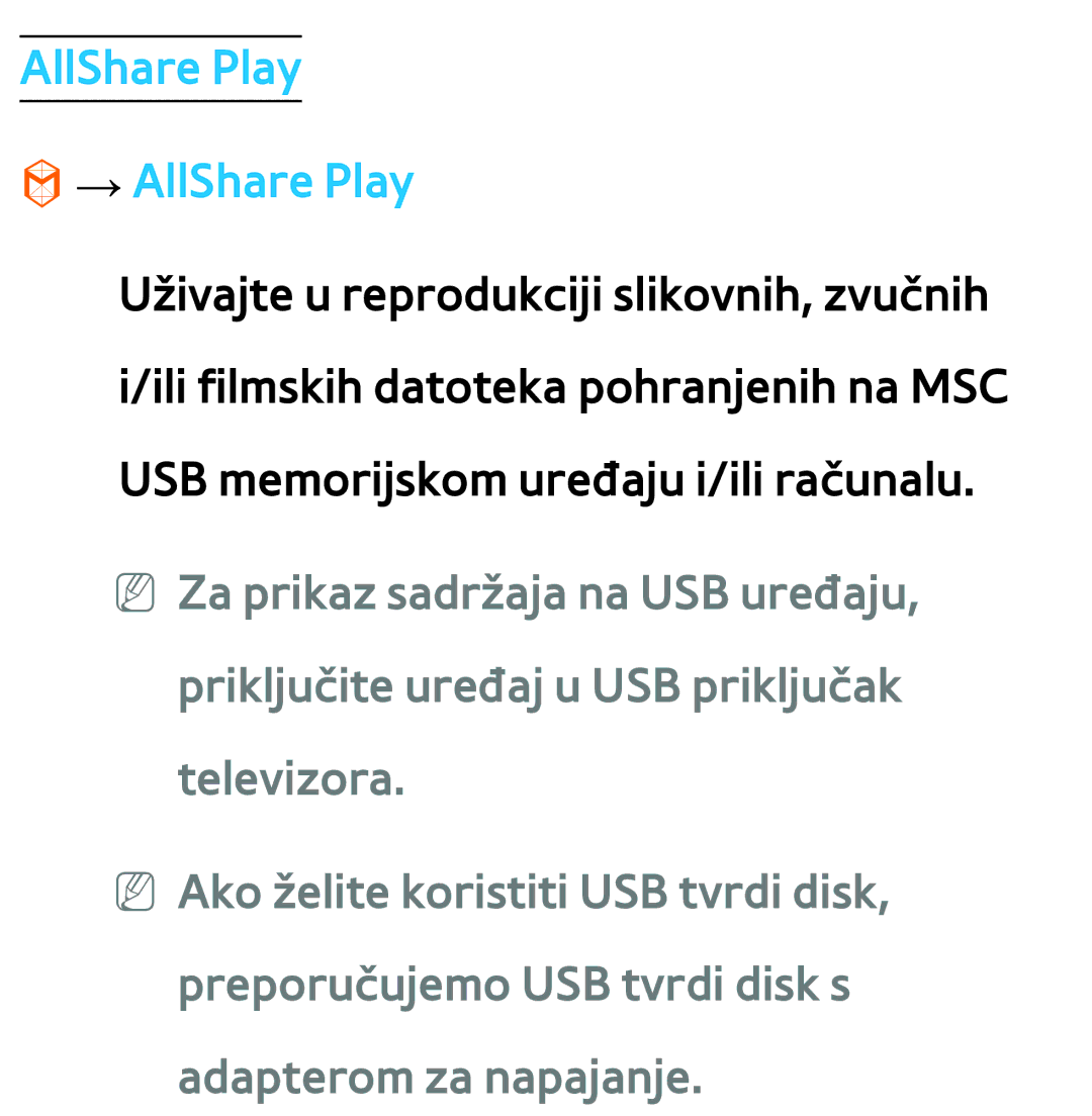 Samsung UE46ES7000SXXH, UE55ES8000SXXH, UE55ES7000SXXH, UE46ES8000SXXH, UE65ES8000SXXH manual AllShare Play → AllShare Play 