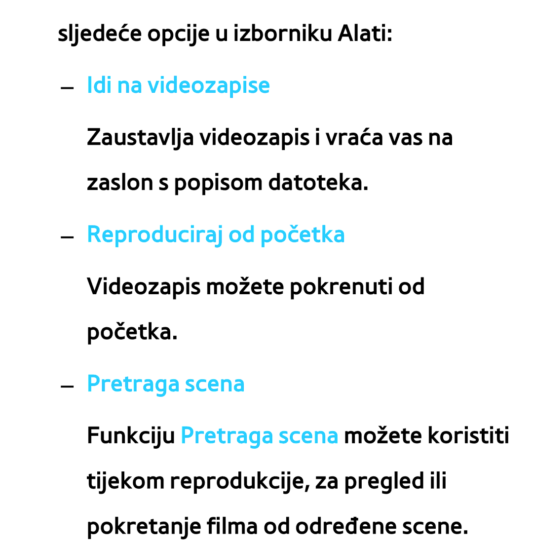 Samsung UE75ES9000SXXH, UE55ES8000SXXH, UE55ES7000SXXH, UE46ES8000SXXH, UE46ES7000SXXH, UE65ES8000SXXH manual Idi na videozapise 
