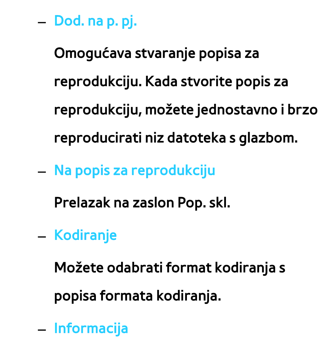 Samsung UE46ES8000SXXH, UE55ES8000SXXH, UE55ES7000SXXH, UE46ES7000SXXH, UE65ES8000SXXH manual Dod. na p. pj, Kodiranje 