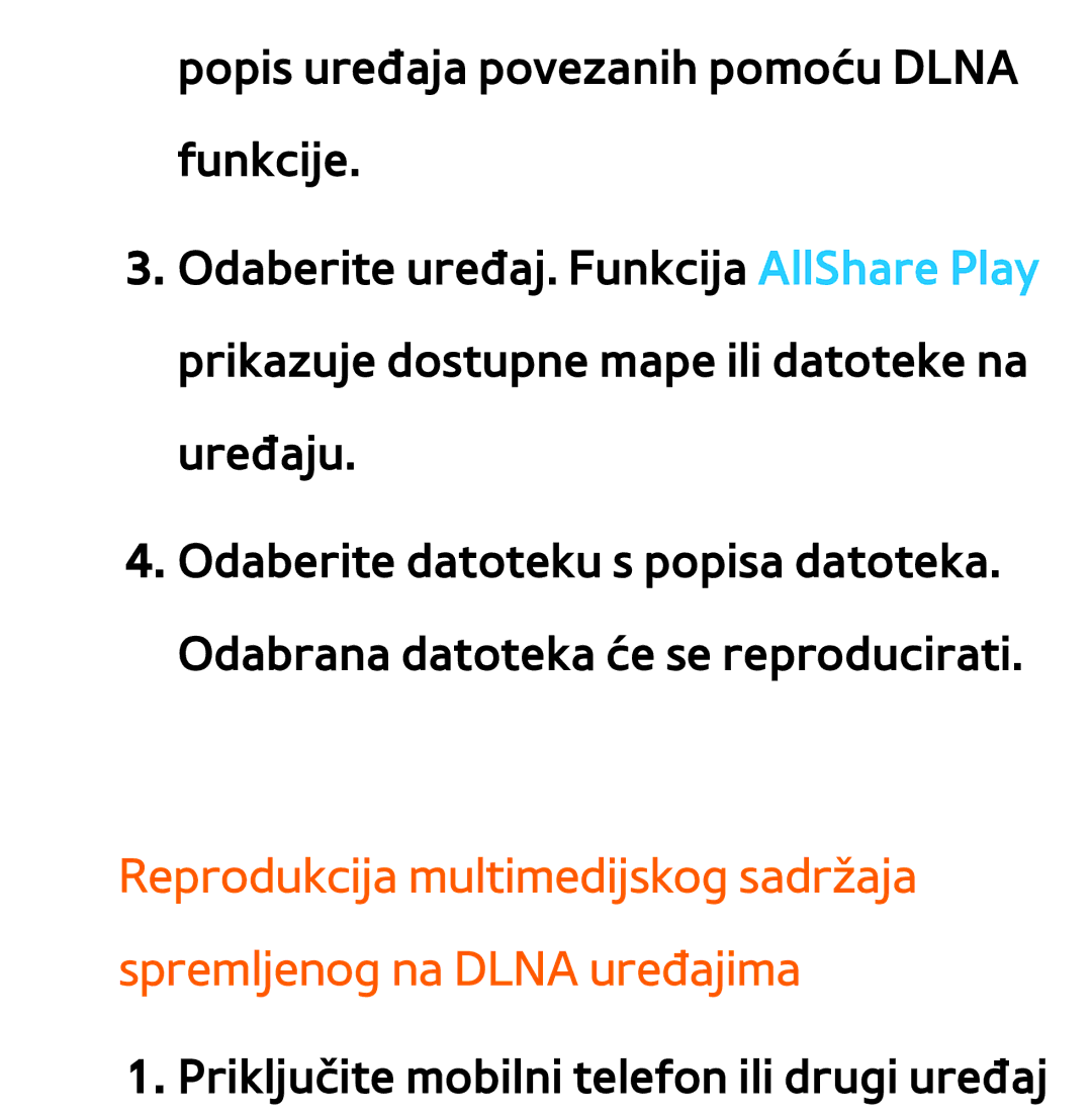 Samsung UE55ES8000SXXH, UE55ES7000SXXH, UE46ES8000SXXH, UE46ES7000SXXH manual Priključite mobilni telefon ili drugi uređaj 