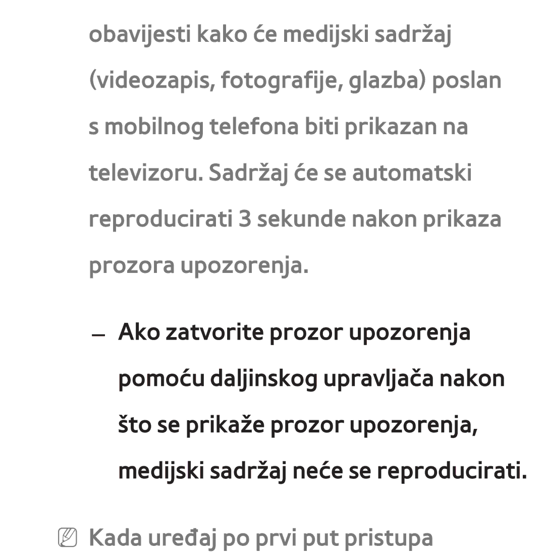 Samsung UE46ES8000SXXH, UE55ES8000SXXH, UE55ES7000SXXH, UE46ES7000SXXH, UE65ES8000SXXH NN Kada uređaj po prvi put pristupa 