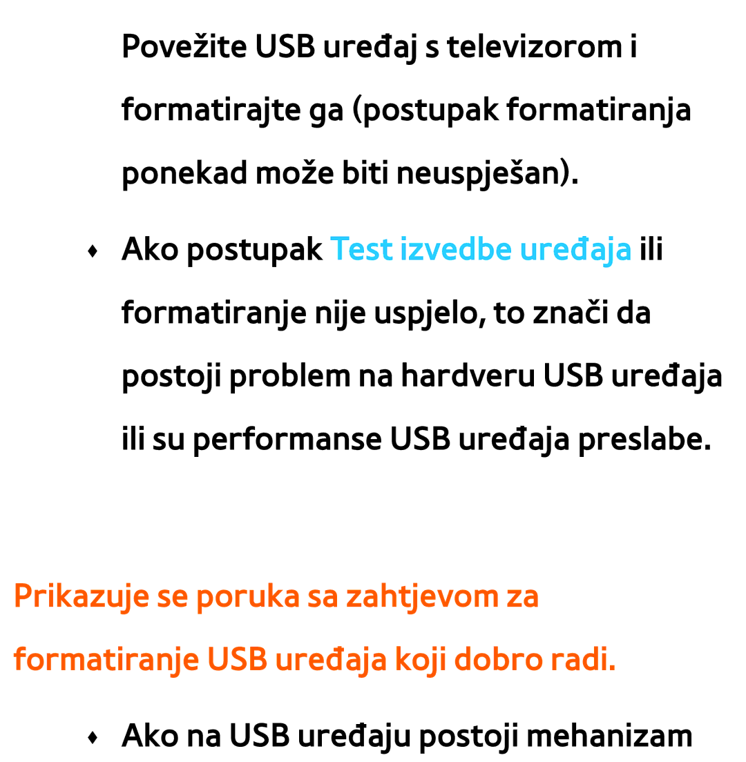 Samsung UE55ES8000SXXH, UE55ES7000SXXH, UE46ES8000SXXH, UE46ES7000SXXH manual ŒŒ Ako na USB uređaju postoji mehanizam 