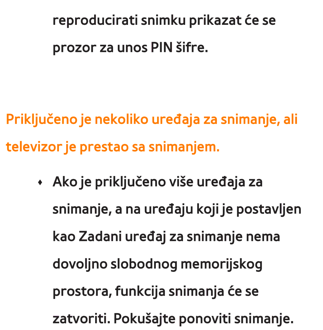 Samsung UE40ES7000SXXH, UE55ES8000SXXH, UE55ES7000SXXH manual Reproducirati snimku prikazat će se prozor za unos PIN šifre 