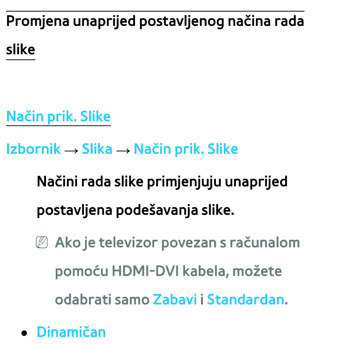 Samsung UE55ES7000SXXH, UE55ES8000SXXH, UE46ES8000SXXH, UE46ES7000SXXH, UE65ES8000SXXH, UE40ES8000SXXH manual Dinamičan 
