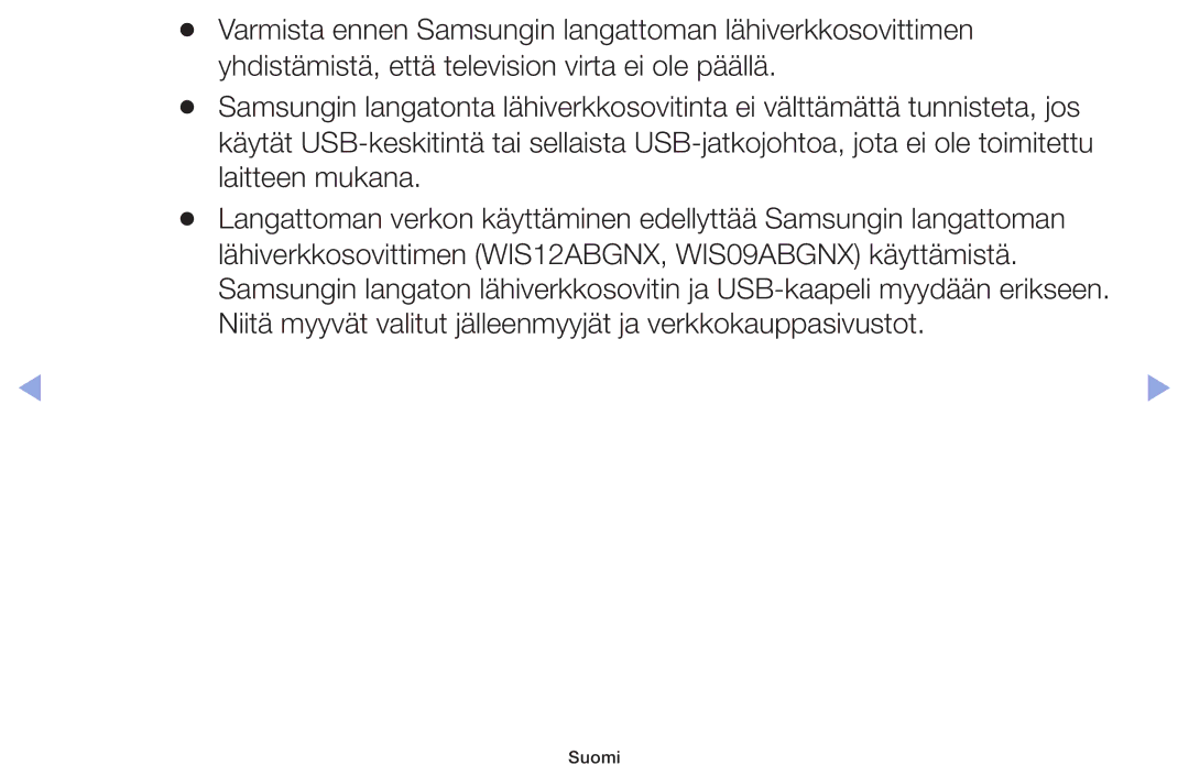 Samsung UE32F6105AKXXE, UE55F6105AKXXE, UE40F6105AKXXE, UE28F4005AWXXE, UE22F5005AKXXE, UE46F6105AKXXE, UE60F6105AKXXE Suomi 