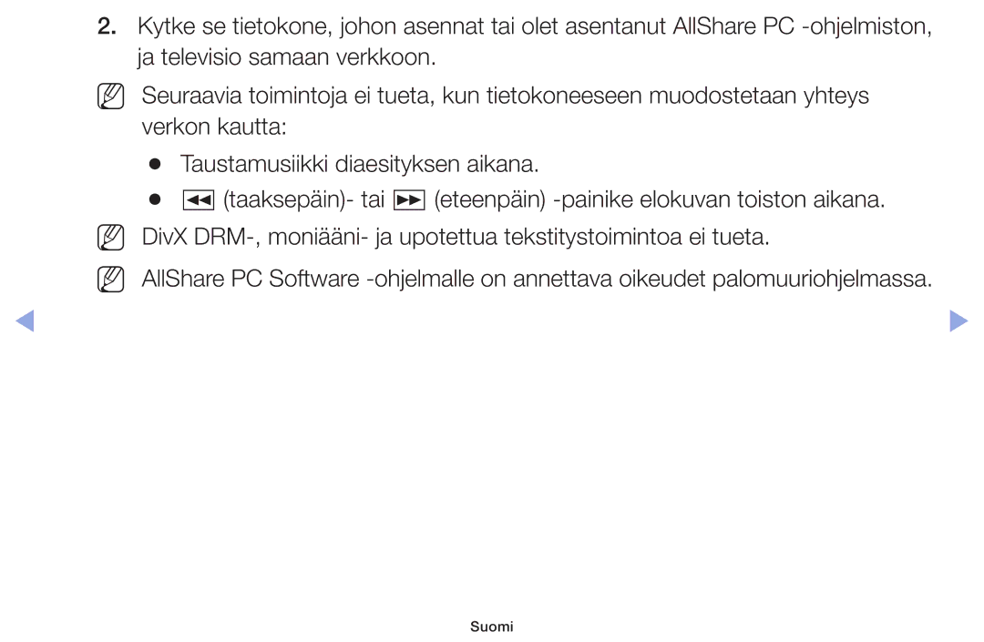 Samsung UE32F6105AKXXE, UE55F6105AKXXE, UE40F6105AKXXE, UE28F4005AWXXE, UE22F5005AKXXE, UE46F6105AKXXE, UE60F6105AKXXE Suomi 