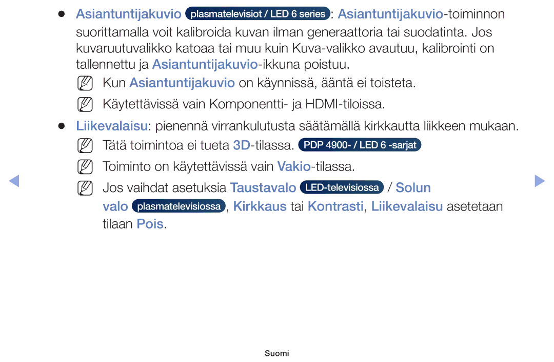 Samsung UE40F6105AKXXE, UE55F6105AKXXE, UE28F4005AWXXE manual NN Toiminto on käytettävissä vain Vakio-tilassa, Solun 