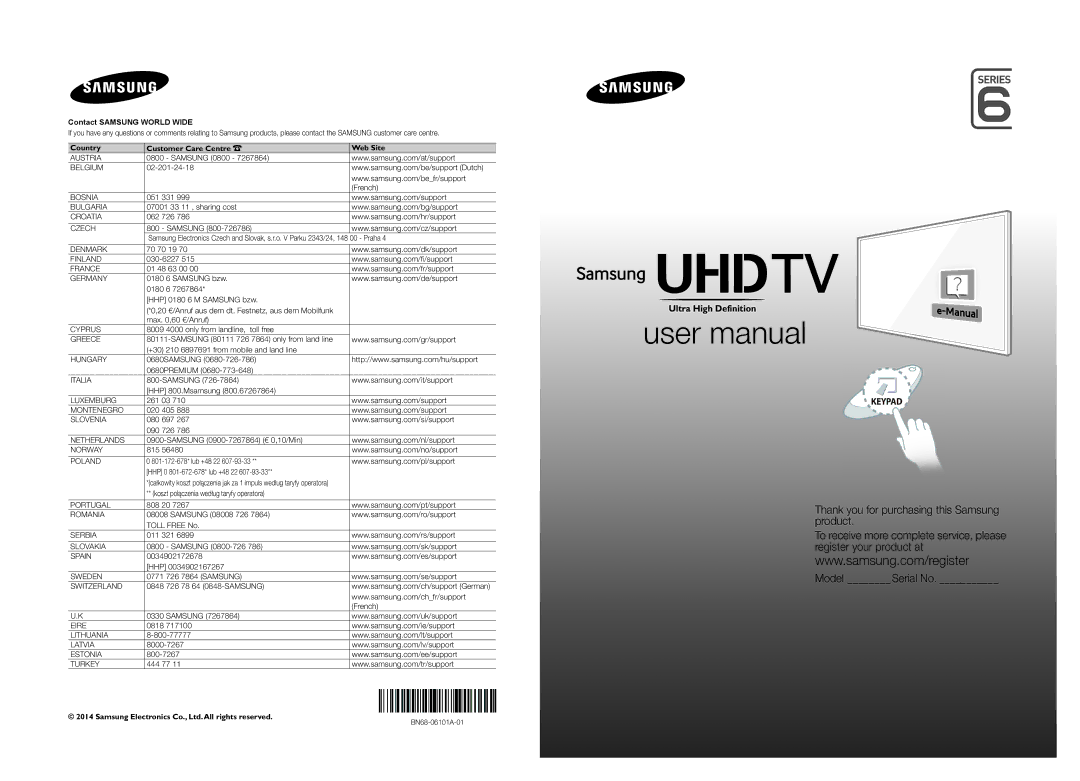 Samsung UE50HU6900SXXC, UE55HU6900SXXC, UE40HU6900SXXC manual Ultra High Definition 