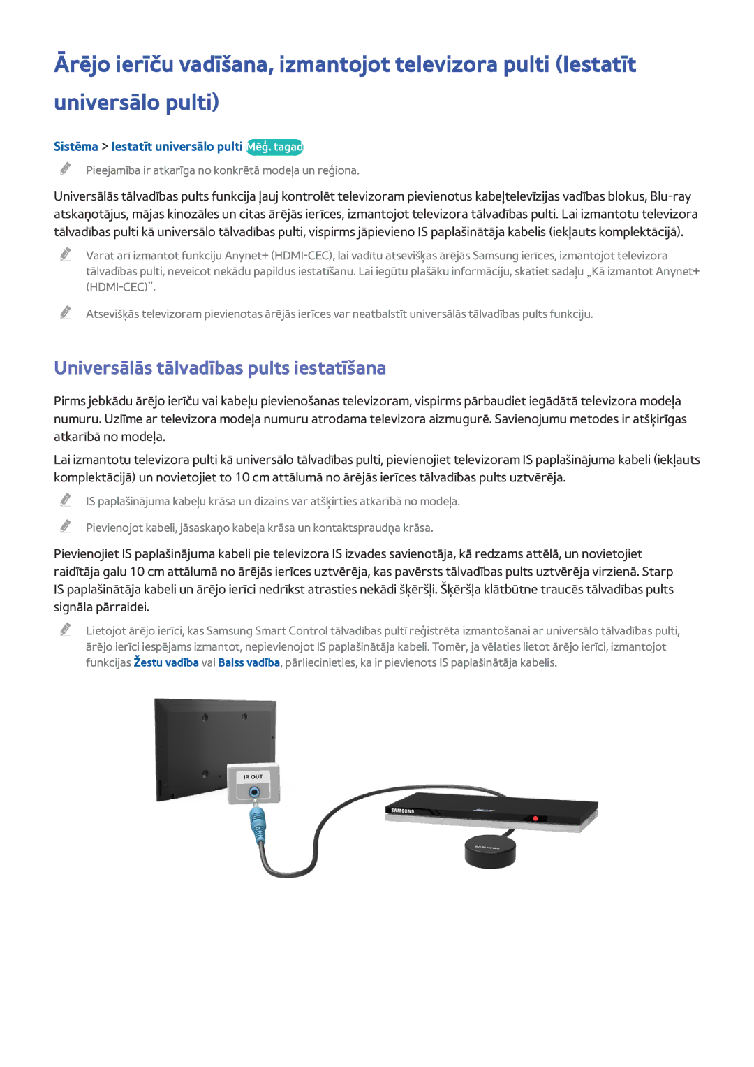 Samsung UE55HU6900UXXH manual Universālās tālvadības pults iestatīšana, Sistēma Iestatīt universālo pulti Mēģ. tagad 