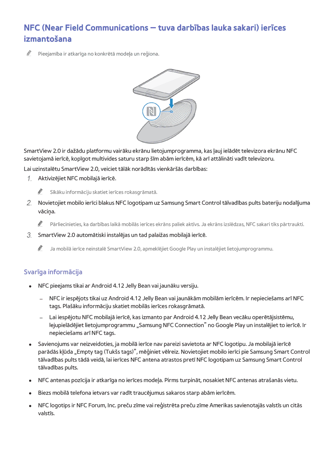 Samsung UE65HU8500TXXH, UE55HU8500TXXH, UE78HU8500TXXH manual Svarīga informācija 