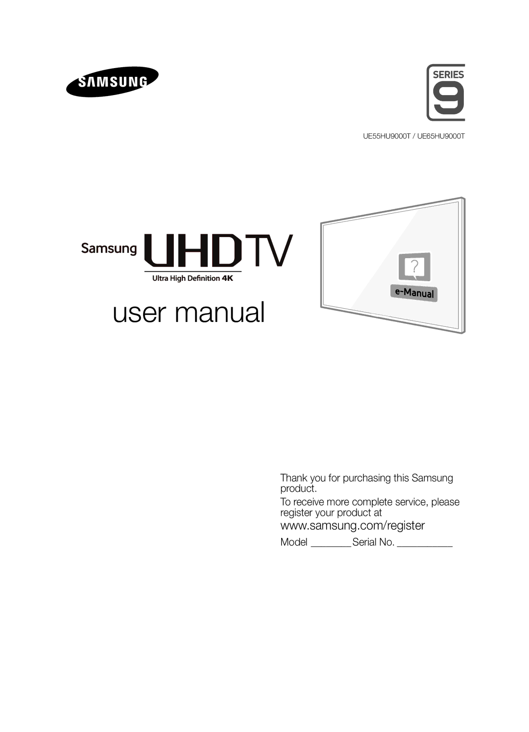 Samsung UE55HU9000TXRU, UE55HU9000TXUZ, UE78HU9000TXRU, UE78HU9000TXUZ, UE65HU9000TXRU manual UE55HU9000T / UE65HU9000T 